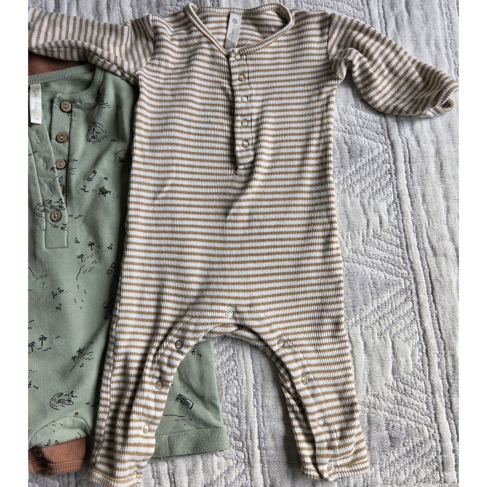 Quincy Mae Organic‎ Cotton Baby Bundle 0-3m + 3-6m Neutral Set - Picture 2 of 12